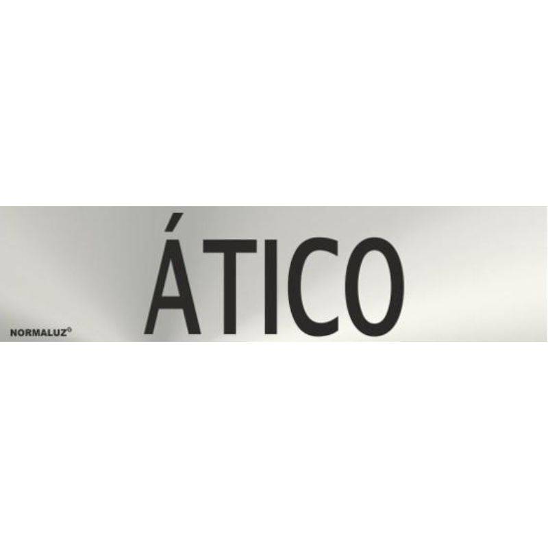 RD707112 NORMALUZ - SEÑAL INOX ATICO 200X50mm