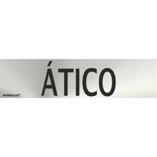 [00119954] RD707112 NORMALUZ - SEÑAL INOX ATICO 200X50mm