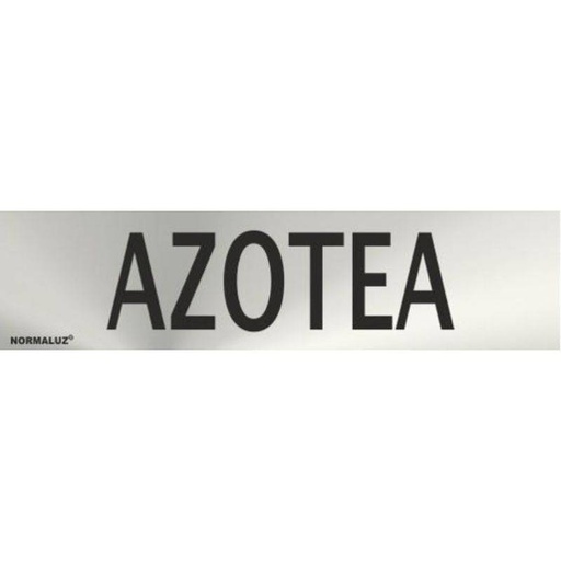 [00119955] RD707113 NORMALUZ - SEÑAL INOX AZOTEA 200X50mm