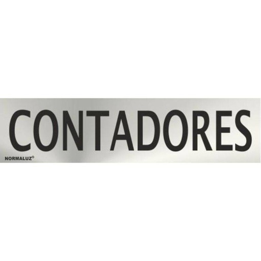 [00119956] RD707114 NORMALUZ - SEÑAL INOX CONTADORES 200X50mm