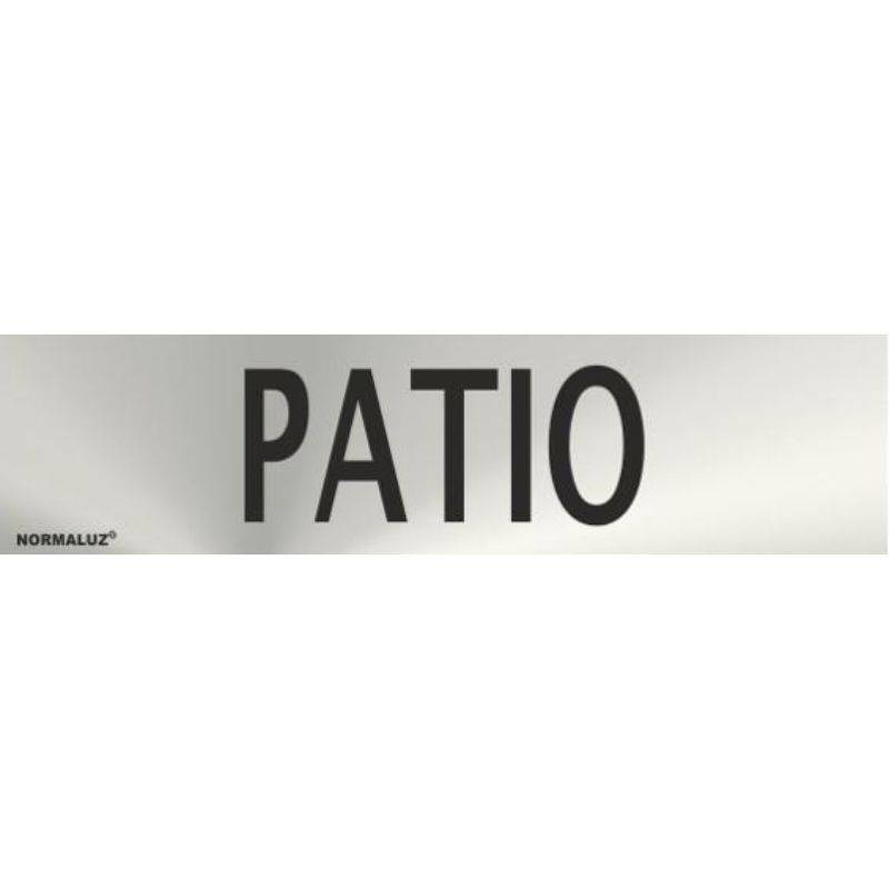 RD707116 NORMALUZ - SEÑAL INOX PATIO 200X50mm