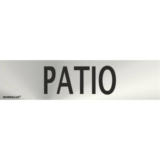 [00119958] RD707116 NORMALUZ - SEÑAL INOX PATIO 200X50mm