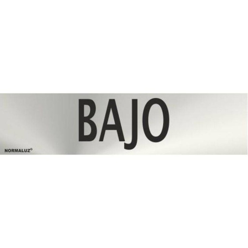 [00119959] RD707117 NORMALUZ - SEÑAL INOX BAJO 200X50mm