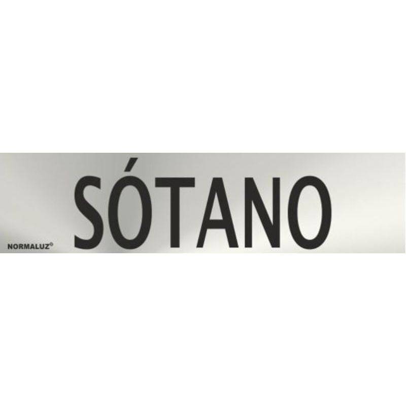 RD707118 NORMALUZ - SEÑAL INOX SOTANO 200X50mm