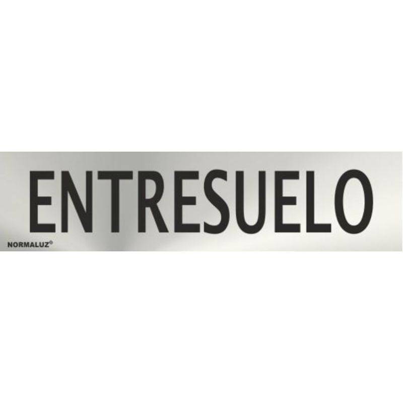 RD707119 NORMALUZ - SEÑAL INOX ENTRESUELO 200X50mm