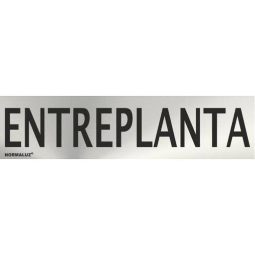 [00119962] RD707120 NORMALUZ - SEÑAL INOX ENTREPLANTA 200X50mm