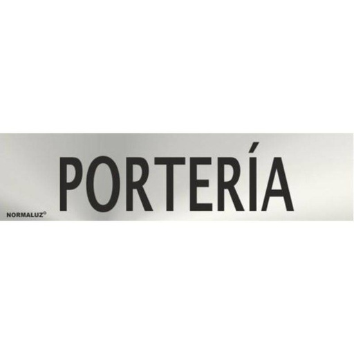 [00119963] RD707121 NORMALUZ - SEÑAL INOX PORTERIA 200X50mm