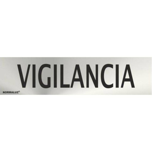 [00119966] RD707124 NORMALUZ - SEÑAL INOX VIGILANCIA 200X50mm
