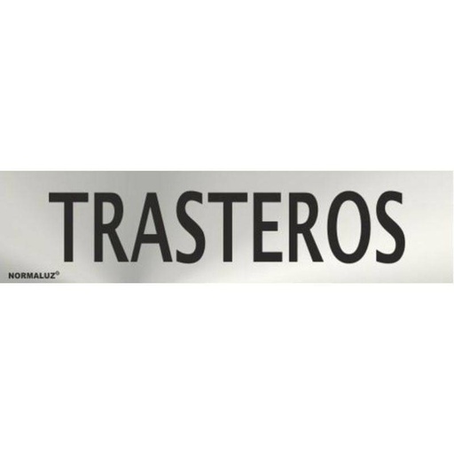 [00119967] RD707125 NORMALUZ - SEÑAL INOX TRASTEROS 200X50mm