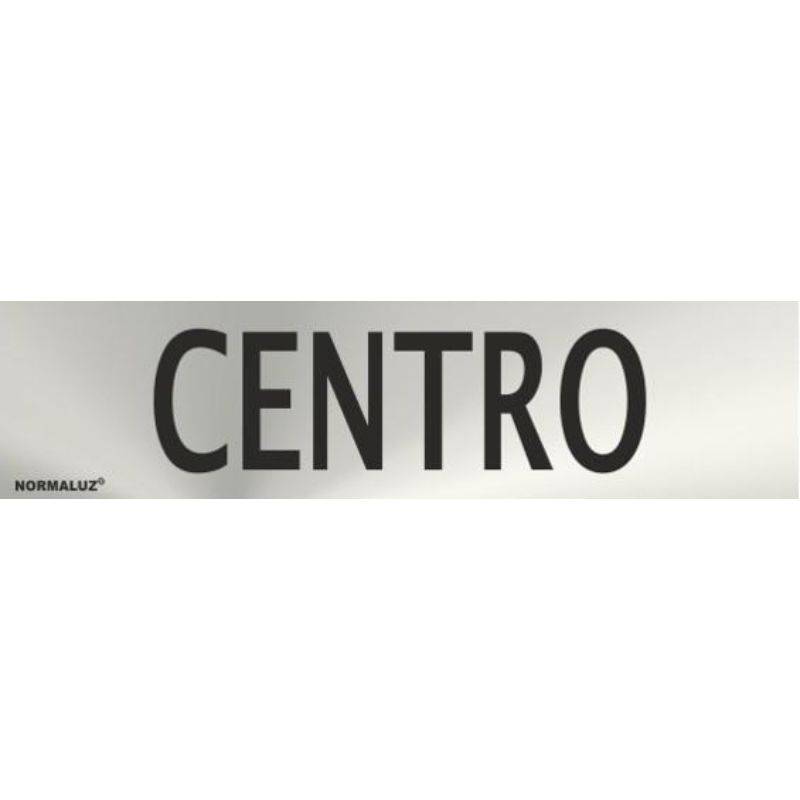 RD707126 NORMALUZ - SEÑAL INOX CENTRO 200X50mm
