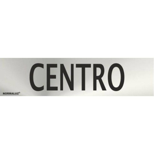 [00119968] RD707126 NORMALUZ - SEÑAL INOX CENTRO 200X50mm