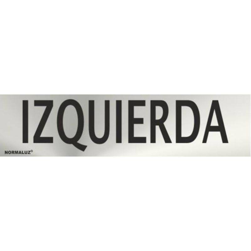 RD707127 NORMALUZ - SEÑAL INOX IZQUIERDA 200X50mm