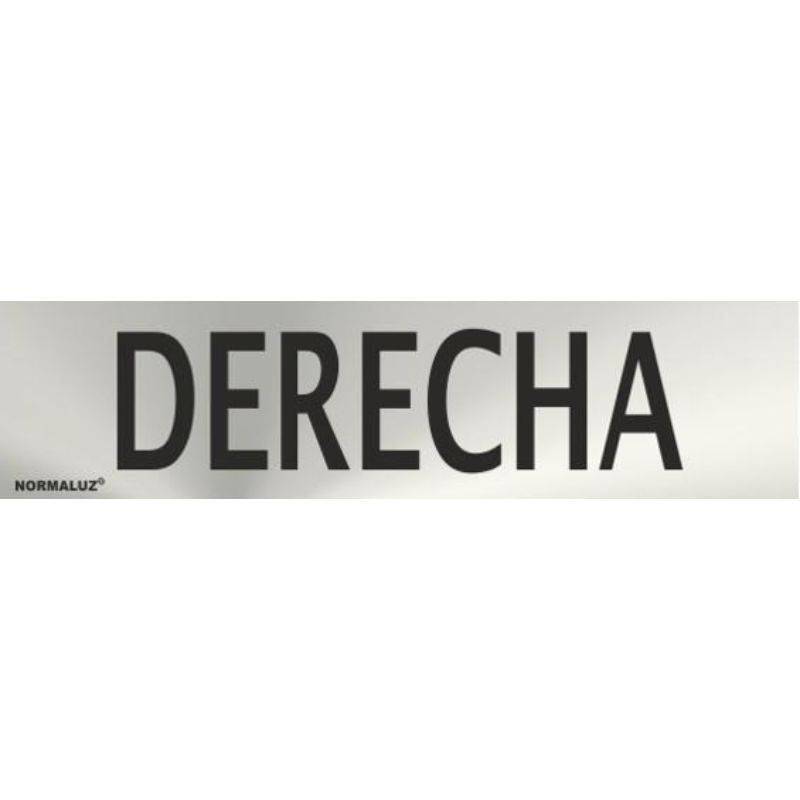RD707128 NORMALUZ - SEÑAL INOX DERECHA 200X50mm