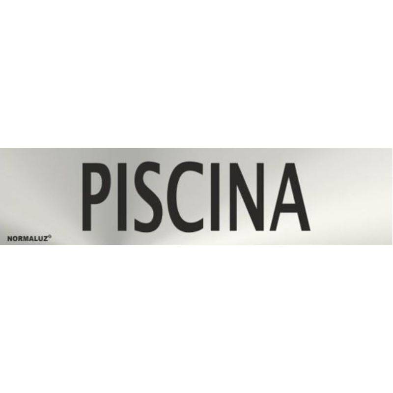 RD707130 NORMALUZ - SEÑAL INOX PISCINA 200X50mm