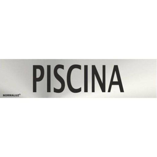 [00119972] RD707130 NORMALUZ - SEÑAL INOX PISCINA 200X50mm