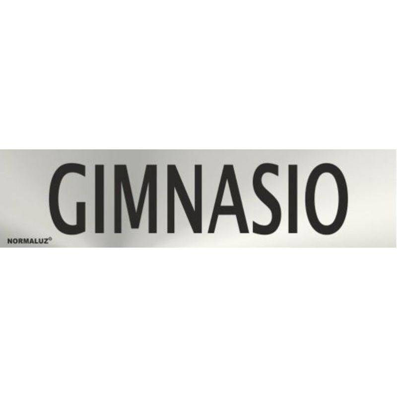 RD707131 NORMALUZ - SEÑAL INOX GIMNASIO 200X50mm
