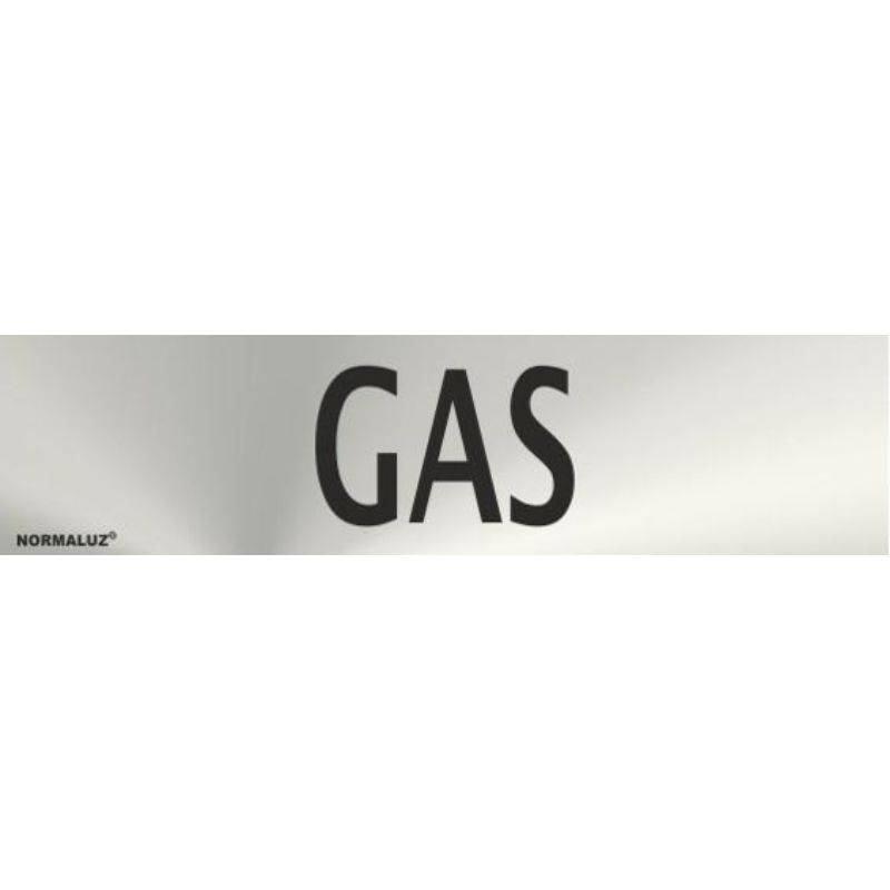 RD707132 NORMALUZ - SEÑAL INOX  GAS 200X50mm