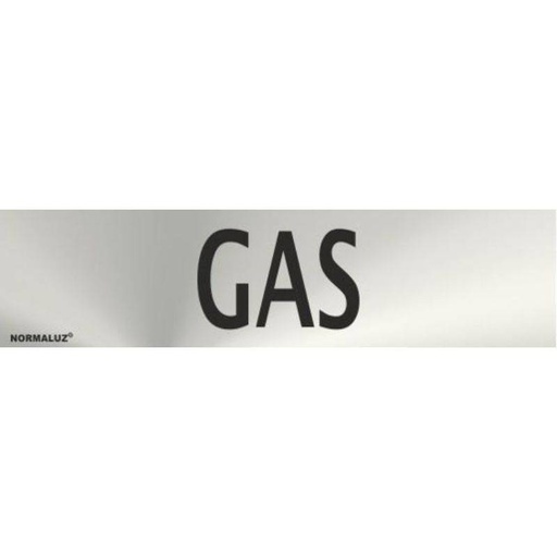 [00119974] RD707132 NORMALUZ - SEÑAL INOX  GAS 200X50mm