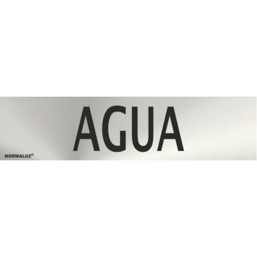 [00119975] RD707133 NORMALUZ - SEÑAL INOX AGUA 200X50mm