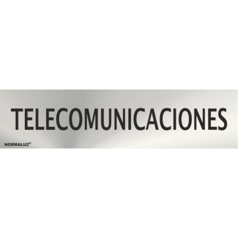 RD707135 NORMALUZ - SEÑAL INOX TELECOMUNICACIONES 200X50mm