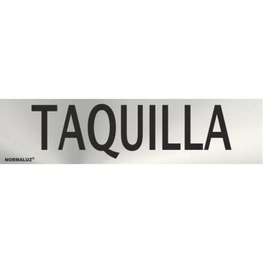 [00119978] RD707136 NORMALUZ - SEÑAL INOX TAQUILLA 200X50mm
