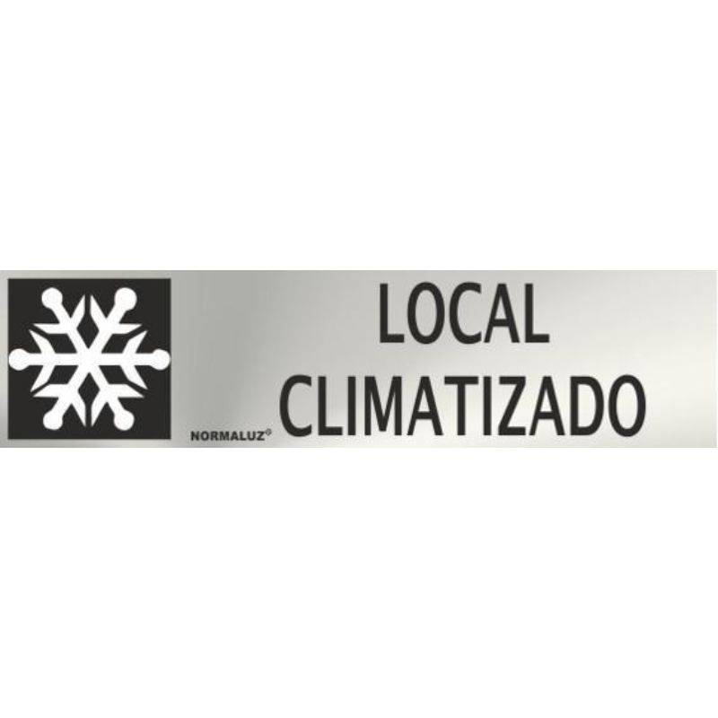 RD707181 NORMALUZ - SEÑAL INOX LOCAL CLIMATIZADO 200X50mm