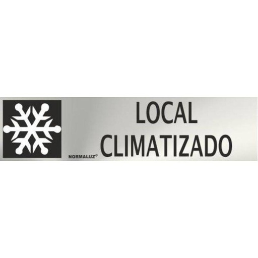 [00119980] RD707181 NORMALUZ - SEÑAL INOX LOCAL CLIMATIZADO 200X50mm