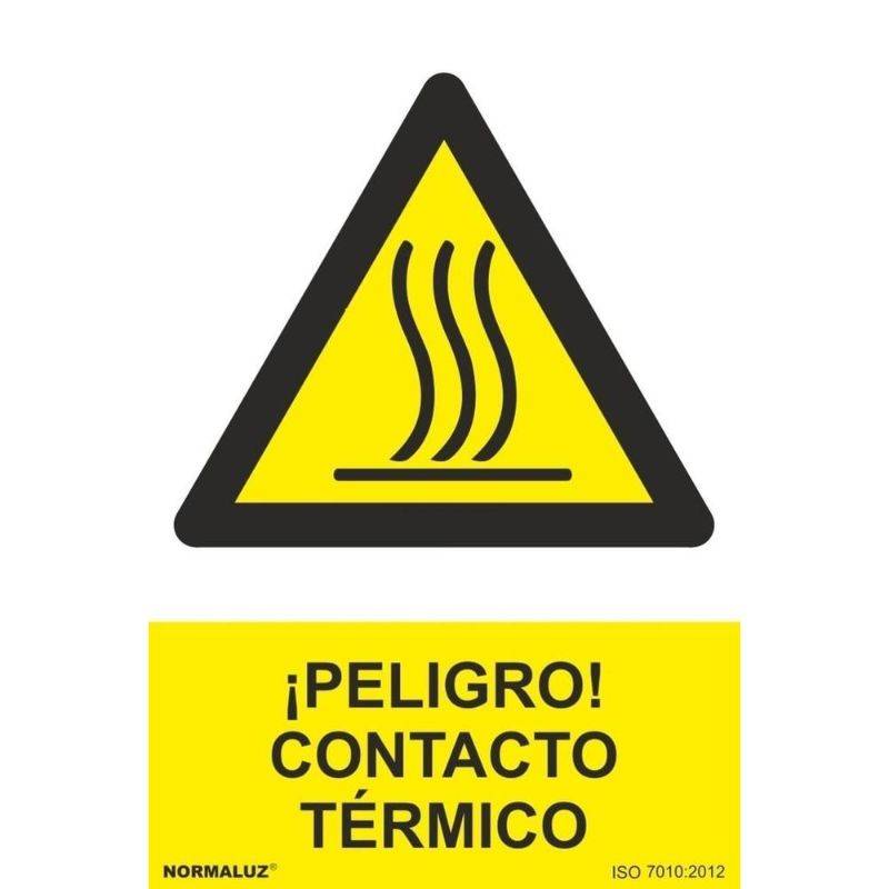RD30073 NORMALUZ - SEÑAL PELIGRO CONTACTO TERMICO PVC 0,7mm 210X300mm