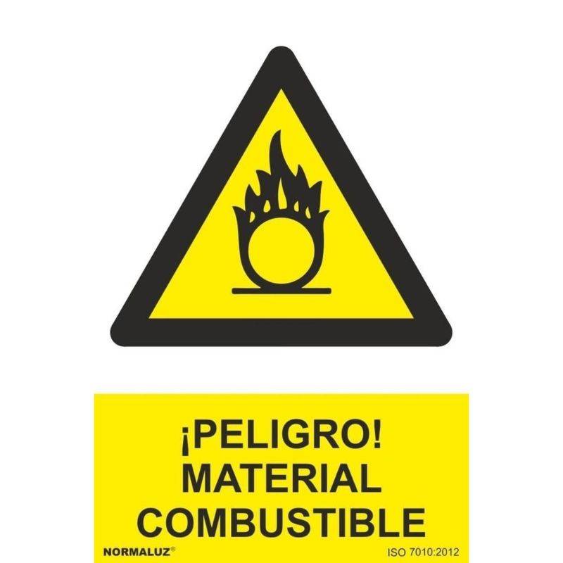 RD30072 NORMALUZ - SEÑAL PELIGRO COMBUSTIBLE PVC 0,7mm 210X300mm