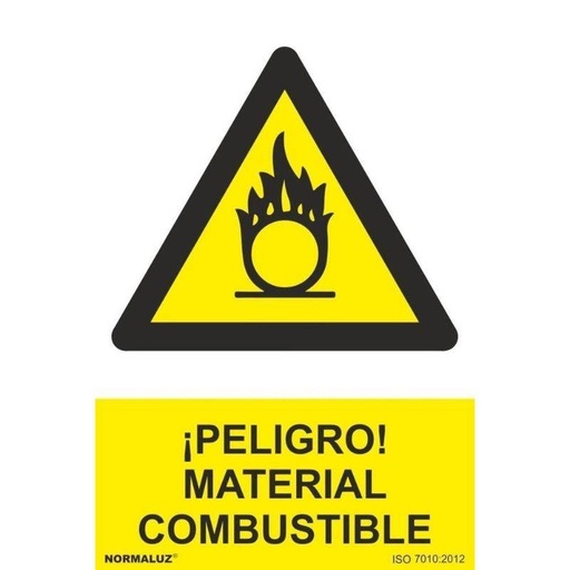[00120995] RD30072 NORMALUZ - SEÑAL PELIGRO COMBUSTIBLE PVC 0,7mm 210X300mm