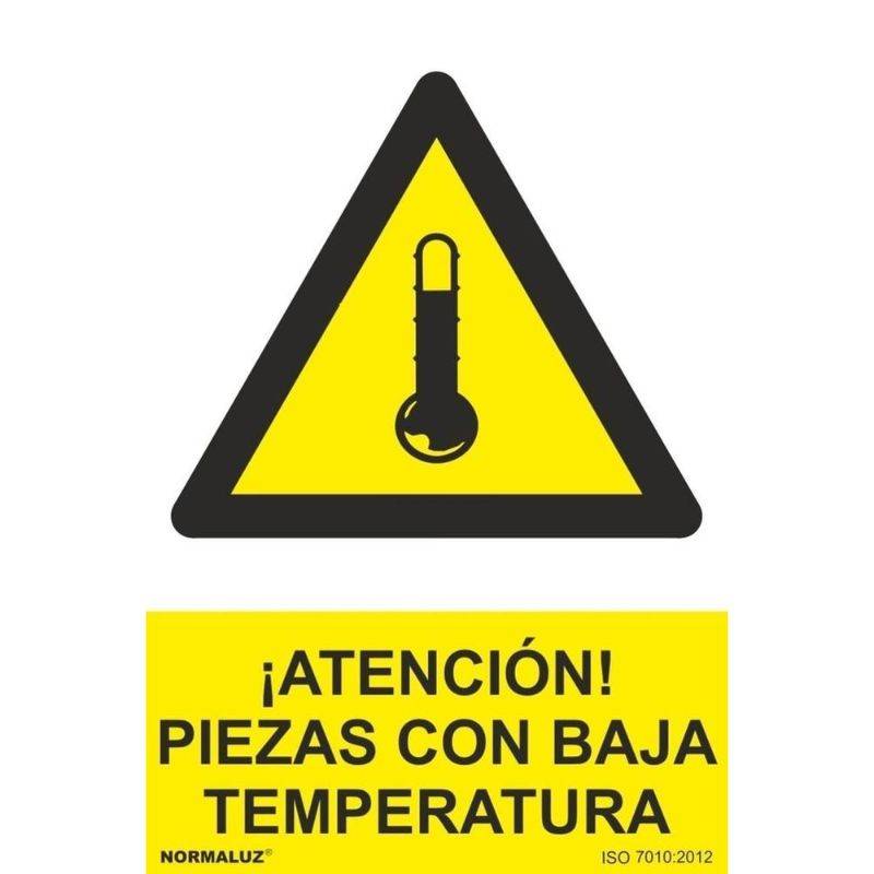 RD30074 NORMALUZ - SEÑAL PELIGRO BAJA TEMPERATURA PVC 0,7mm 210X300mm