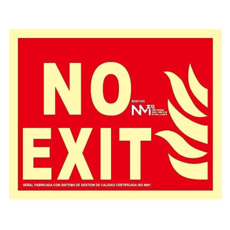 B01102 NORMALUZ - S NO EXIT 200X250 CLASE B