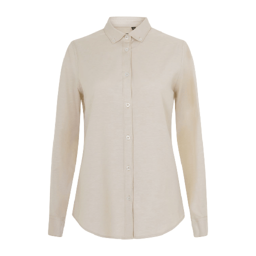 [8460] 405005S VELILLA - Camisa oxford stretch manga larga mujer (BEIGE CLARO, XS)