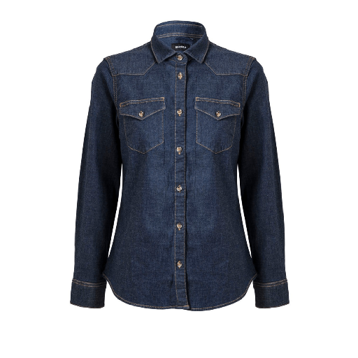 [8502] 405007S VELILLA - Camisa denim stretch manga larga mujer (DENIM AZUL, XS)
