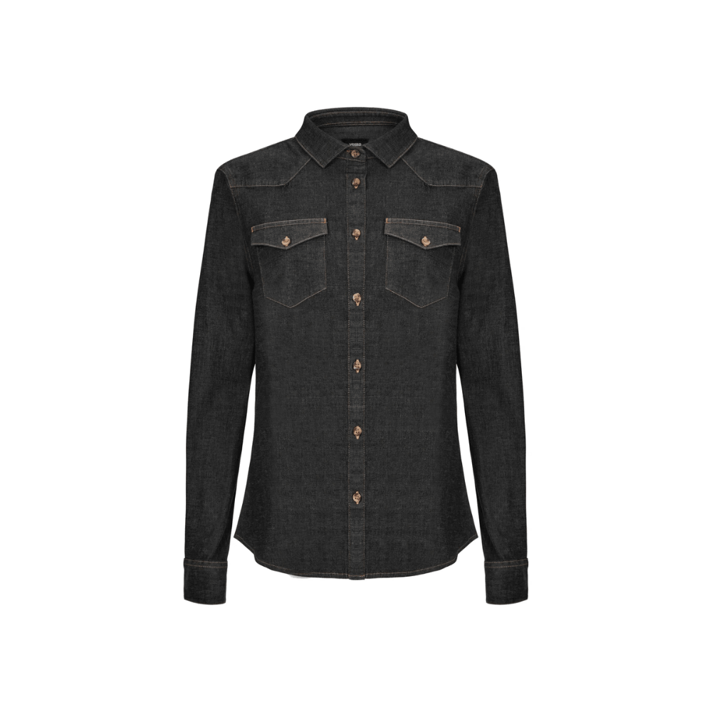 405007S VELILLA - Camisa denim stretch manga larga mujer