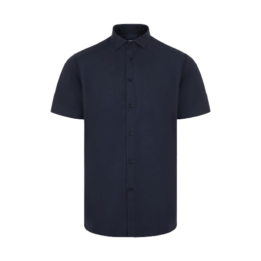 [8514] 405008 VELILLA - Camisa manga corta hombre (AZUL NAVY, S)