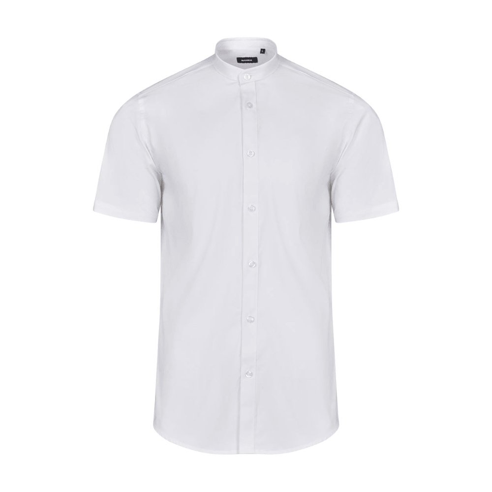 405012S VELILLA - Camisa cuello tirilla stretch manga corta hombre