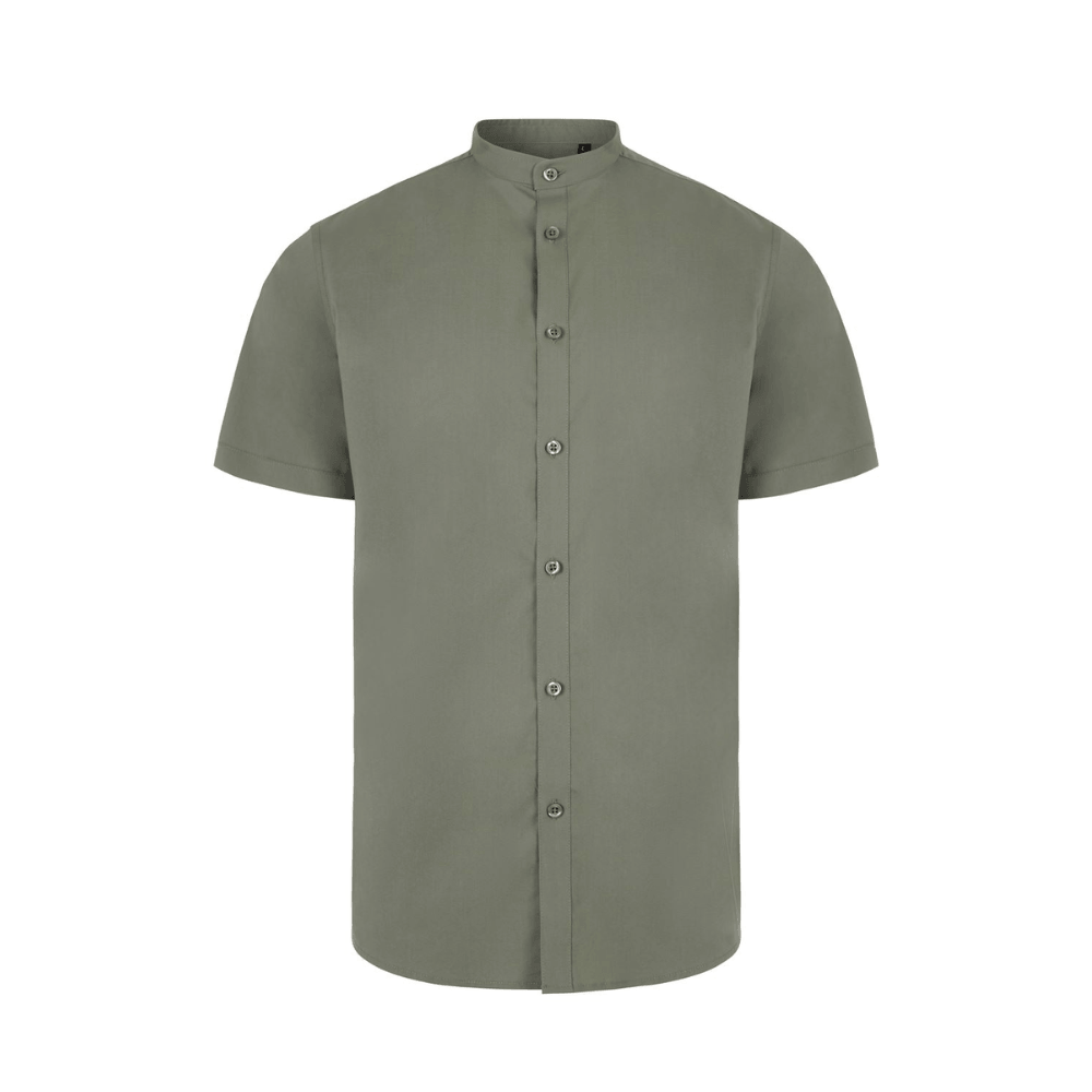 405012S VELILLA - Camisa cuello tirilla stretch manga corta hombre