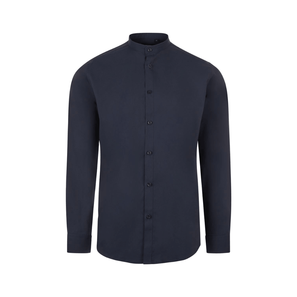 405013S VELILLA - Camisa cuello tirilla stretch manga larga hombre