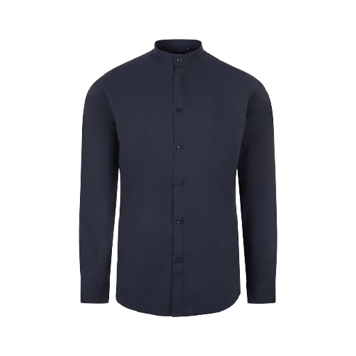 [8700] 405013S VELILLA - Camisa cuello tirilla stretch manga larga hombre (AZUL NAVY, S)