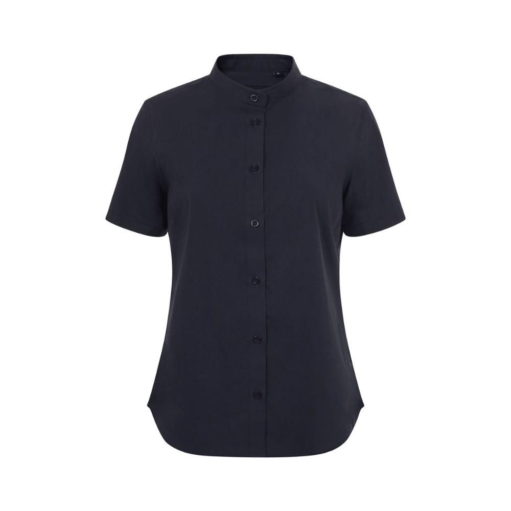 405014S VELILLA - Camisa cuello tirilla stretch manga corta mujer