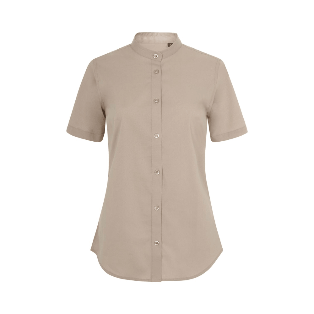 405014S VELILLA - Camisa cuello tirilla stretch manga corta mujer