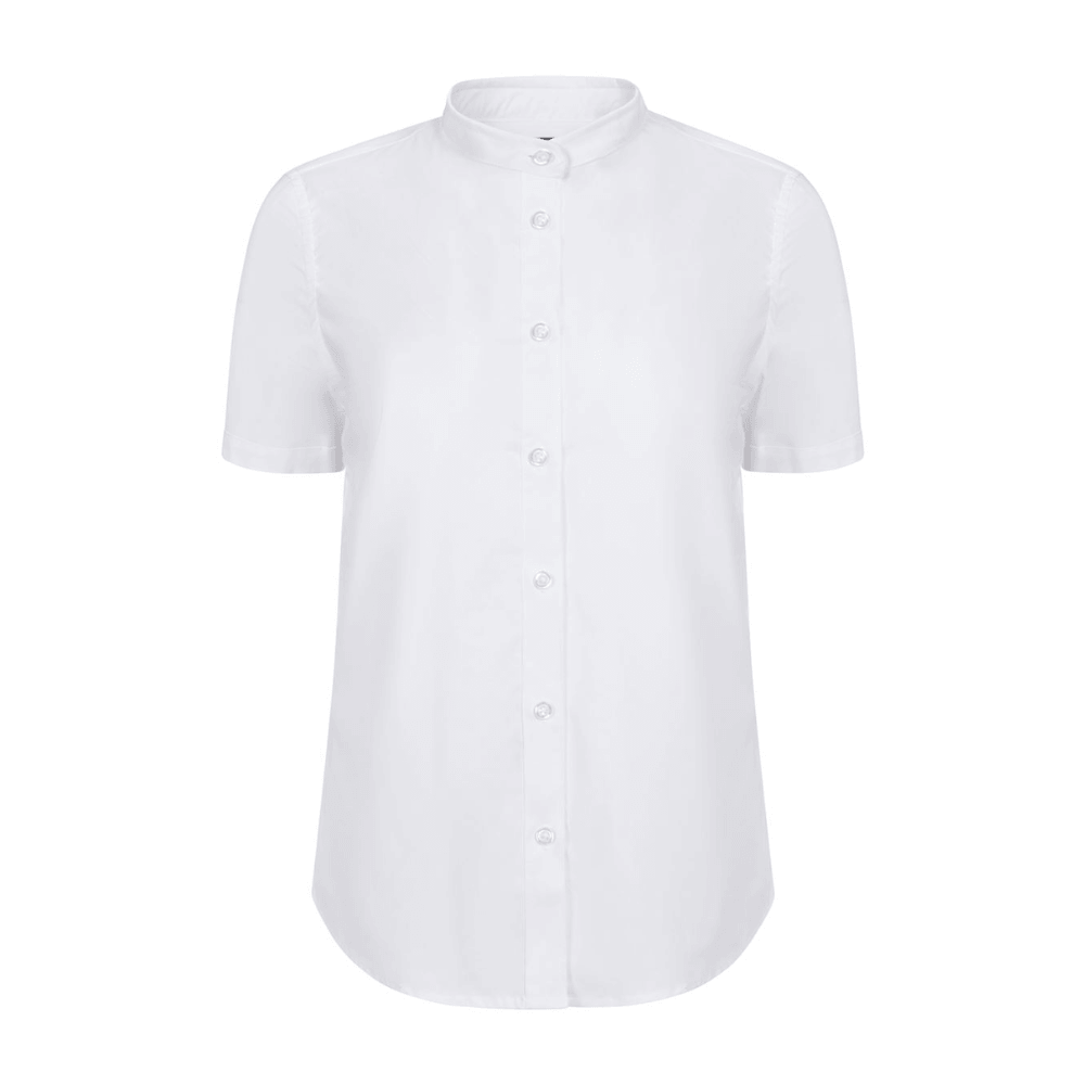 405014S VELILLA - Camisa cuello tirilla stretch manga corta mujer