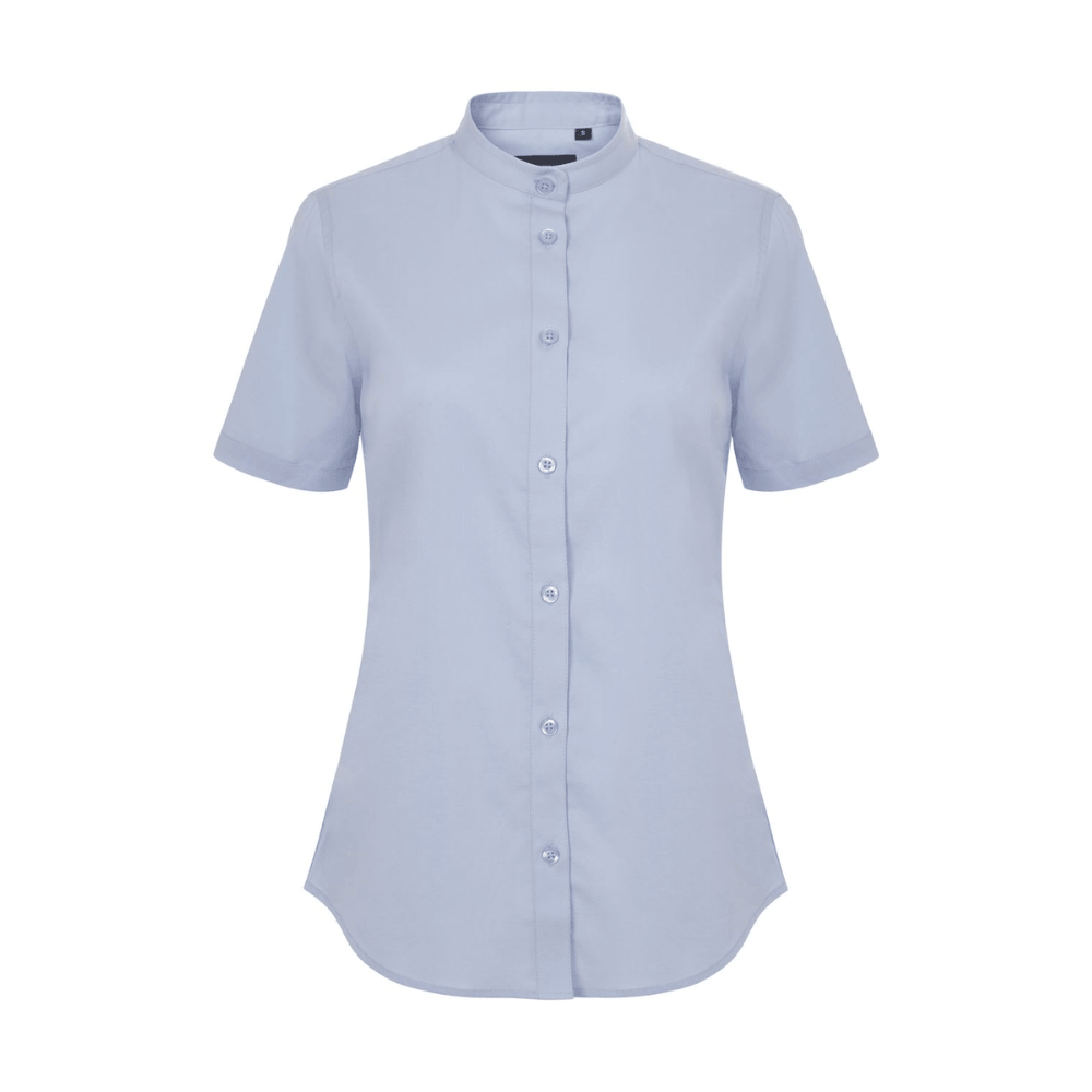 405014S VELILLA - Camisa cuello tirilla stretch manga corta mujer