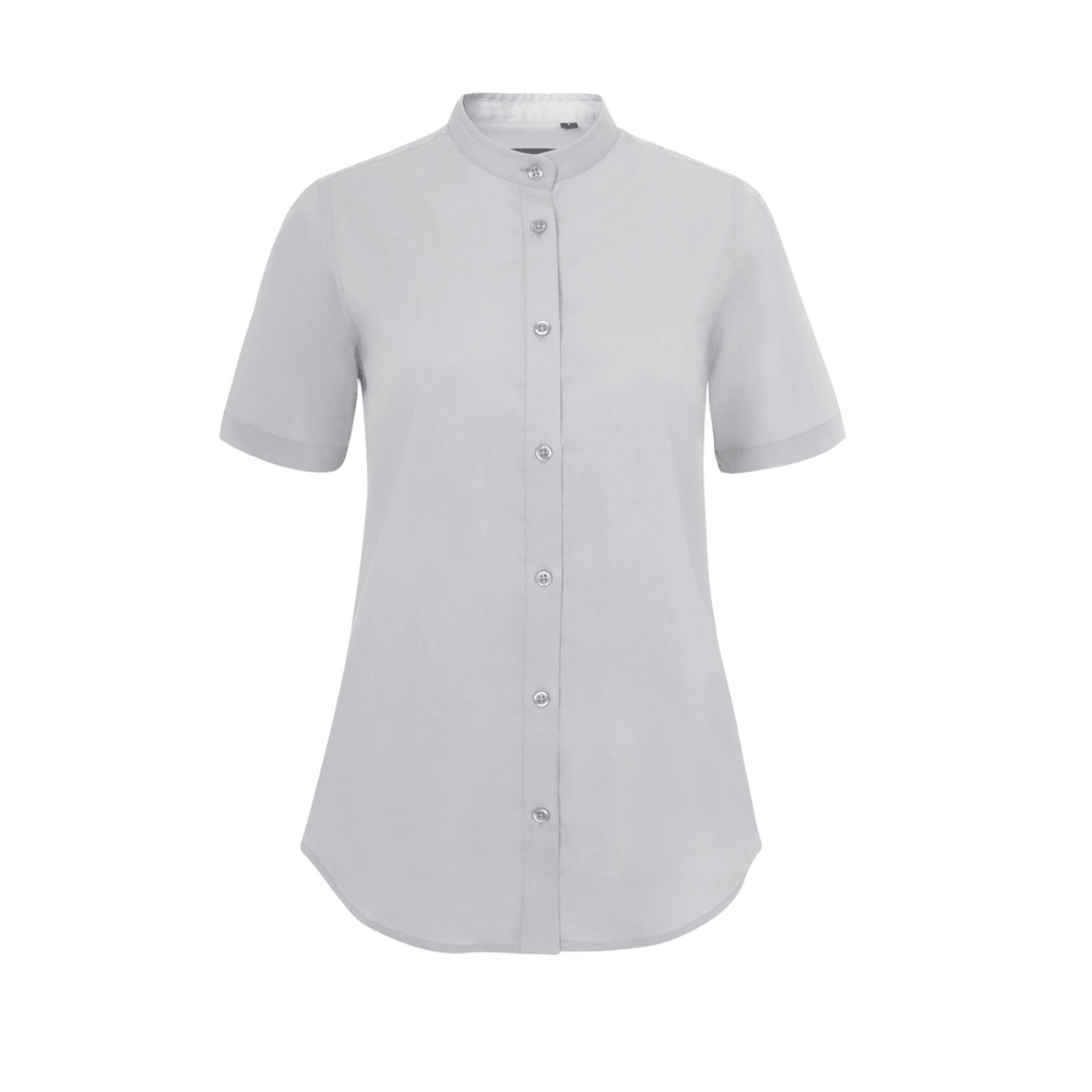 405014S VELILLA - Camisa cuello tirilla stretch manga corta mujer