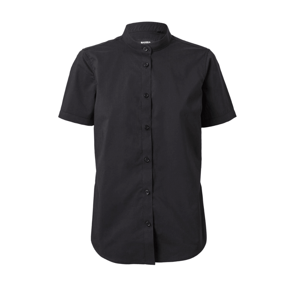 405014S VELILLA - Camisa cuello tirilla stretch manga corta mujer