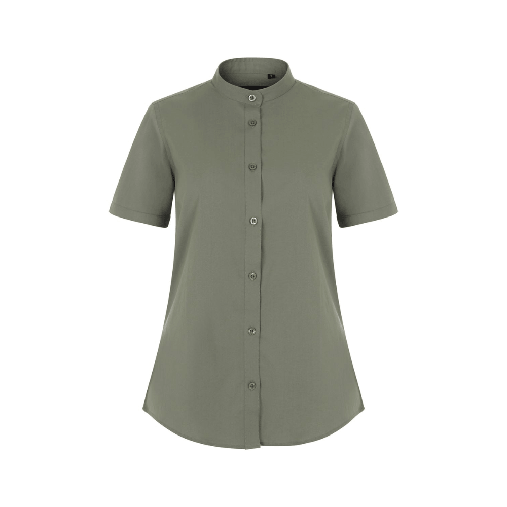 405014S VELILLA - Camisa cuello tirilla stretch manga corta mujer