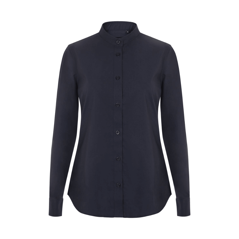 405015S VELILLA - Camisa cuello tirilla stretch manga larga mujer