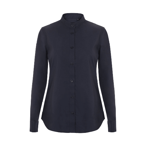 [8784] 405015S VELILLA - Camisa cuello tirilla stretch manga larga mujer (AZUL NAVY, XS)