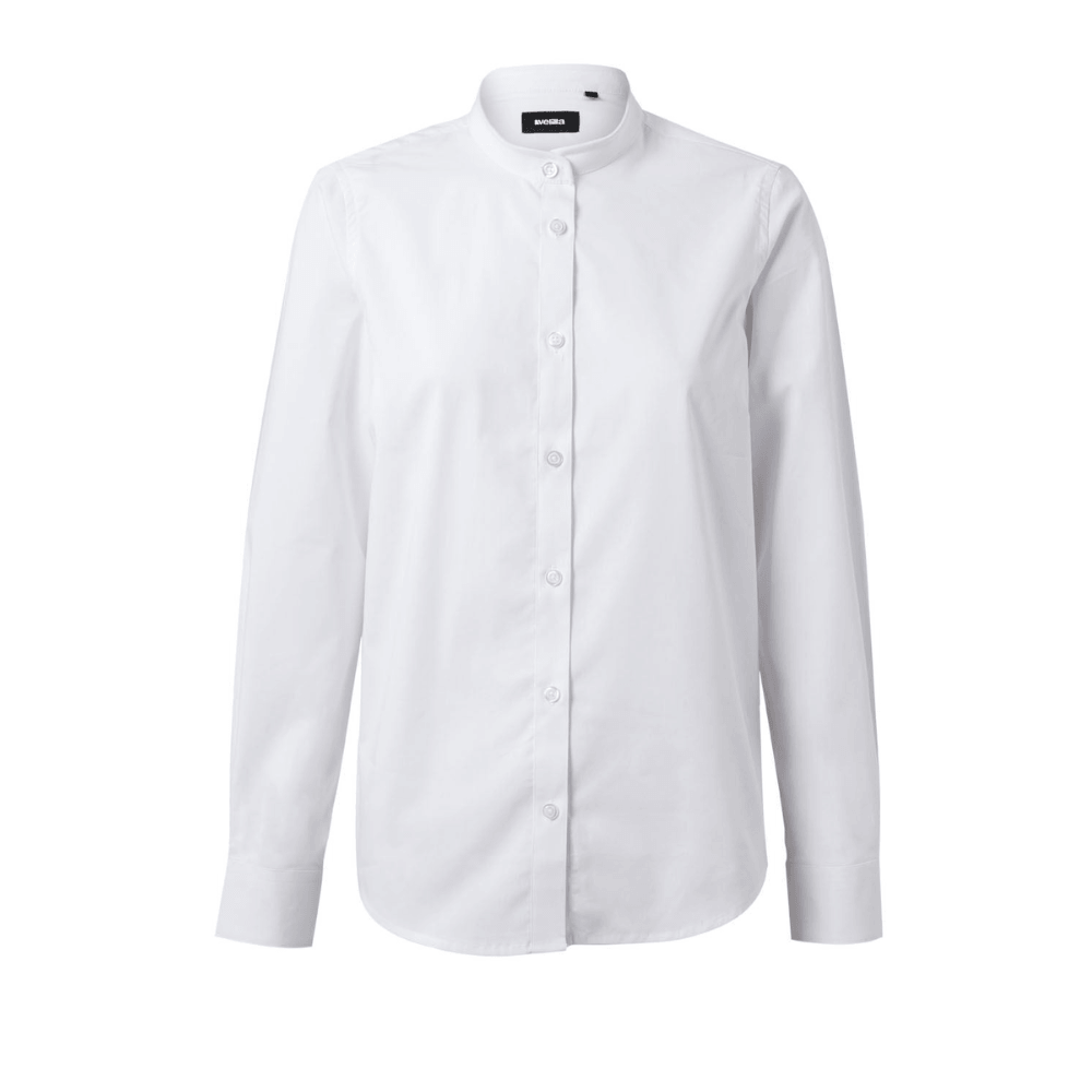 405015S VELILLA - Camisa cuello tirilla stretch manga larga mujer